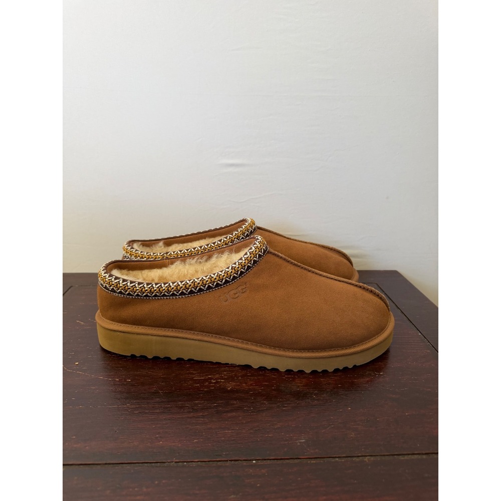 New In Box UGG Tasman Slipper Chestnut Suede Mules Brown Size 15 Men's